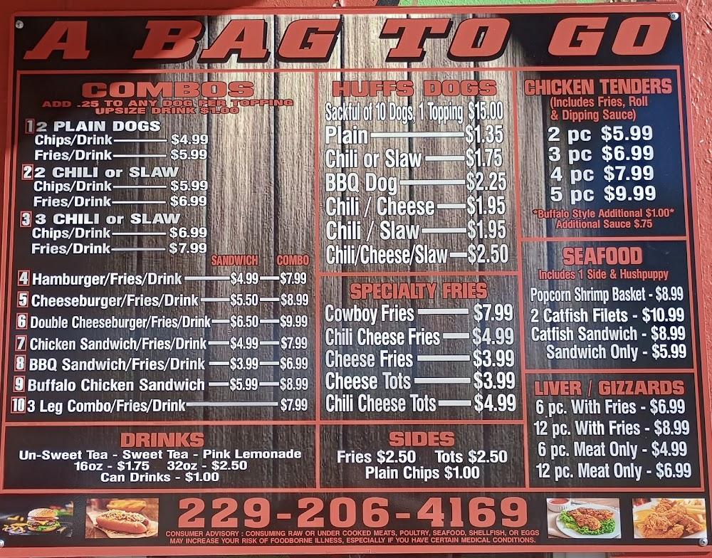 A Bag to Go Menu image 3